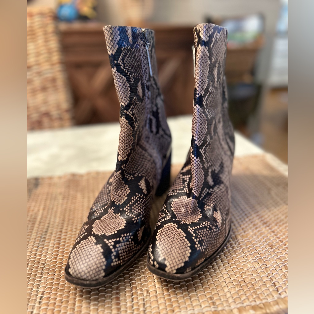 Free People Python Embossed Boots